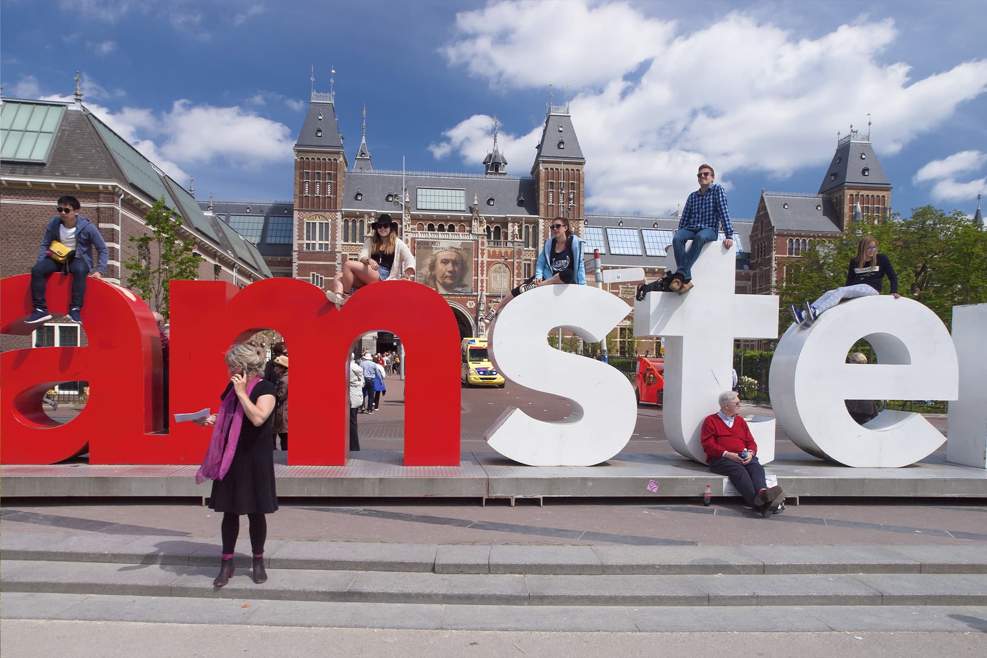 I Amsterdam letters museumplein hanno groen foto